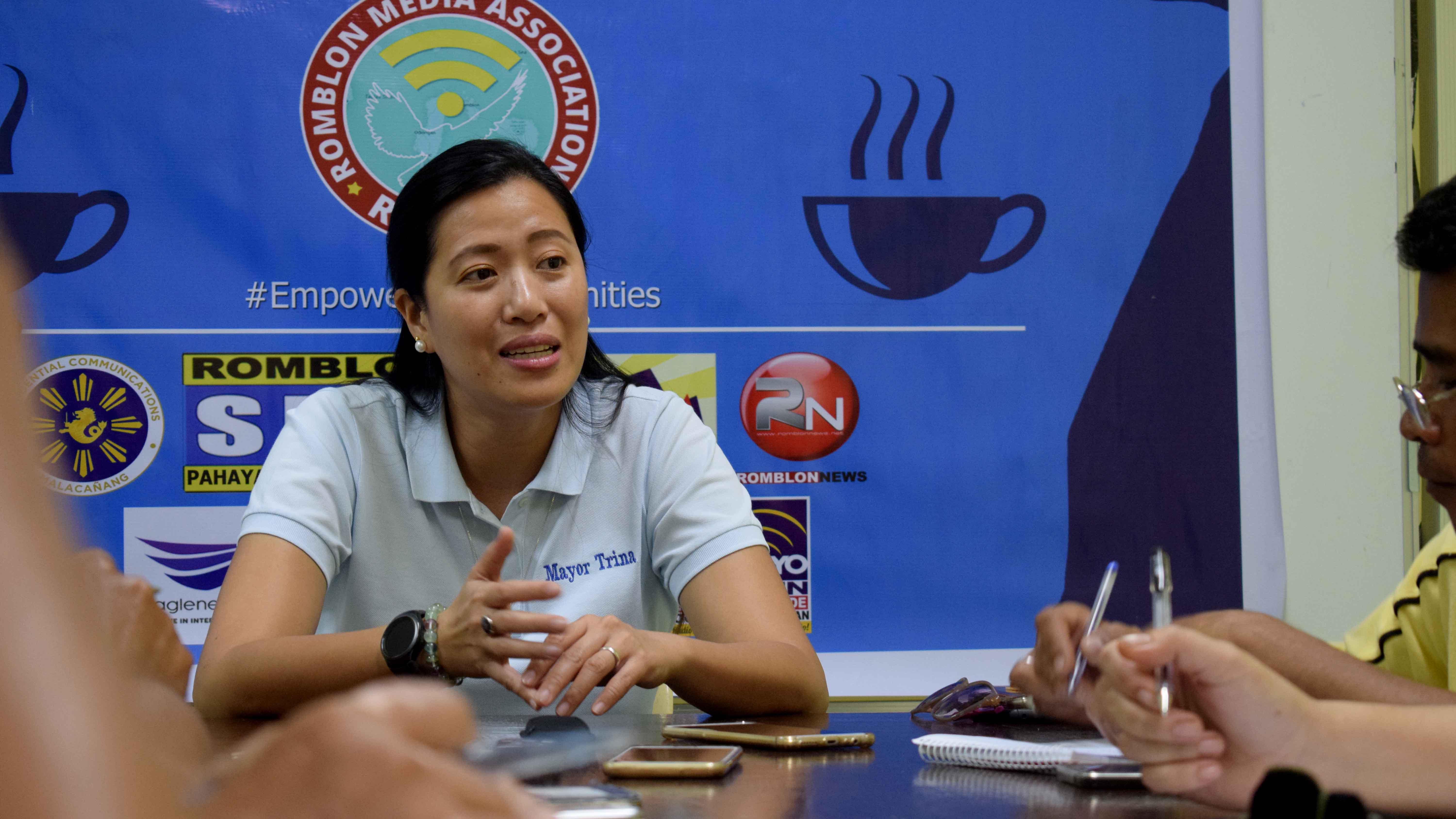 FILE PHOTO. Odiongan mayor Trina Firmalo-Fabic