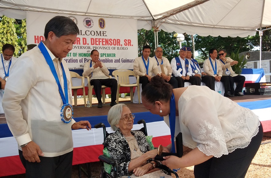 102-year-old Maria Sirilan is the only female awardee who receives a United States Congressional Gold Medal Award on Monday. She rendered her military service as a member of the Army Nurse Corps of the Philippine Army. (Photo by Gail Momblan)    