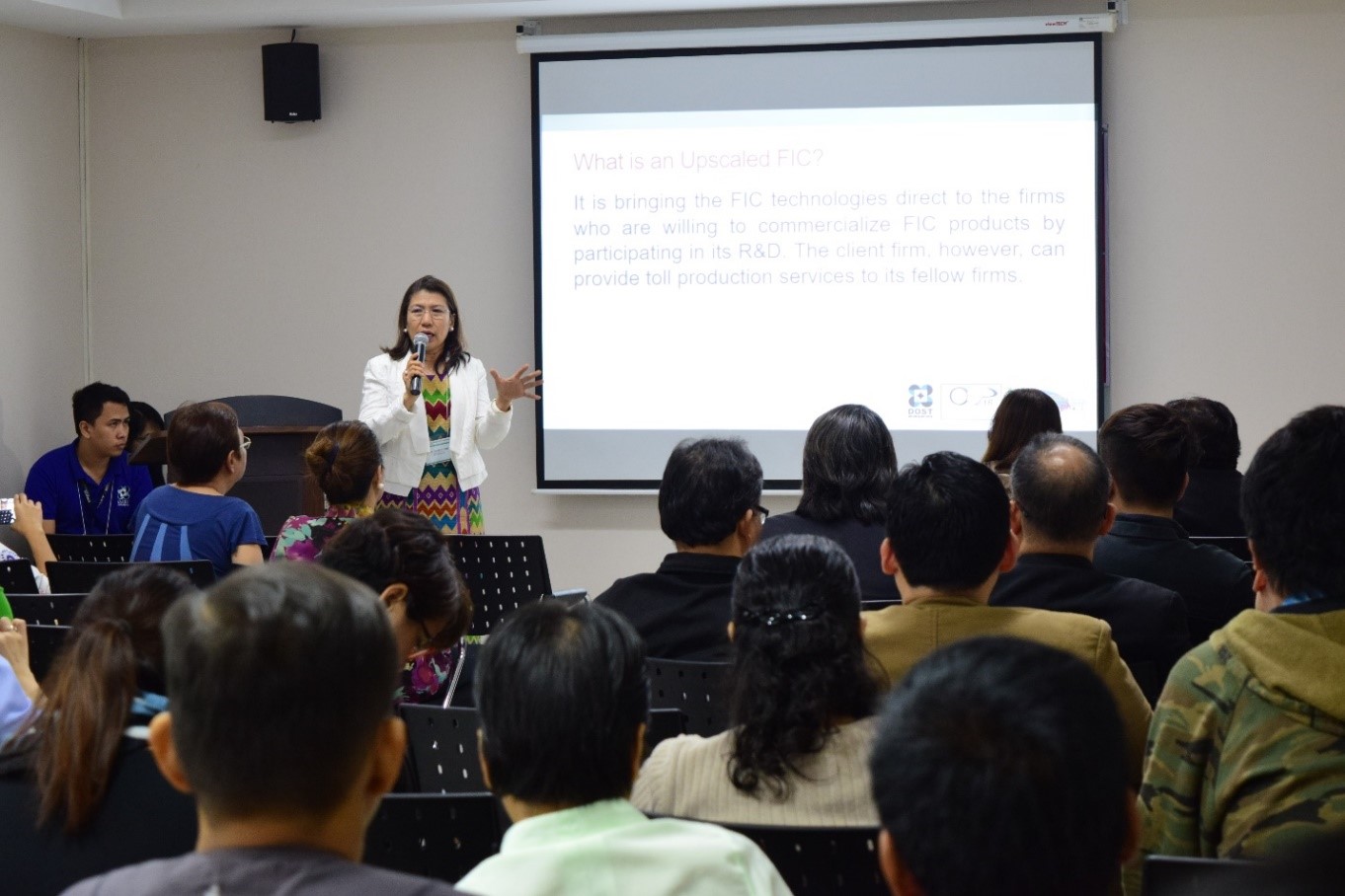 DOST-MIMAROPA Regional Director Dr. Ma. Josefina P. Abilay discusses the framework for the upscaled FIC.