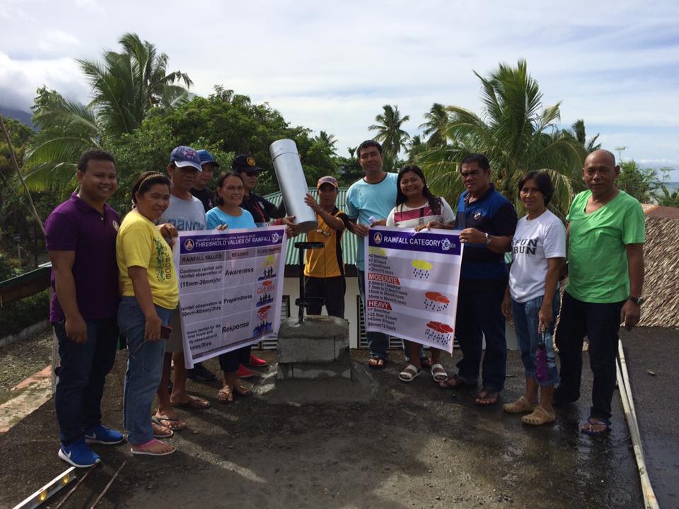 Office of the Civil Defence MIMAROPA installs rain gauges in San Fernando. (Photo FB Page of OCD MIMAROPA)